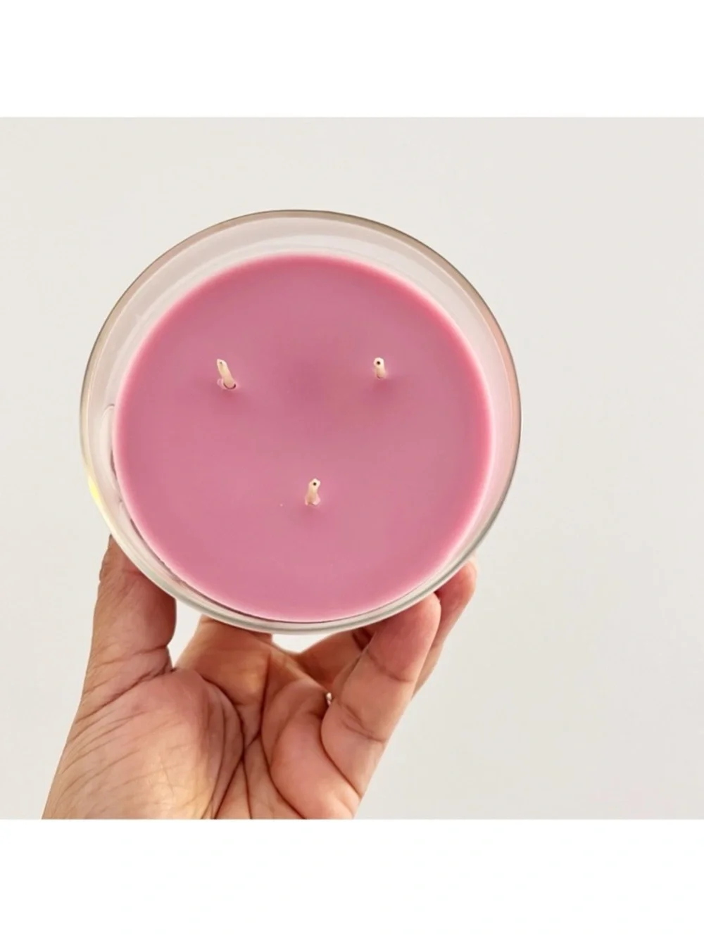 Bath & Body Works Cherry Blossom Pound Cake 3 Wick Scented Candle - Pink